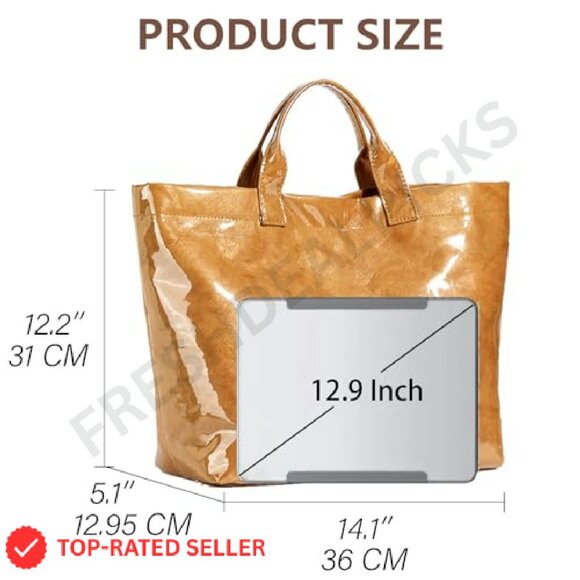 Clear PVC Tote Bag Large Capacity Hobo Shoulder Bag Y2K Retro Chic - Picture 7 of 8